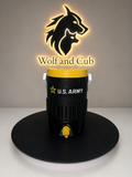U.S. Army Inspired Water Cooler 12oz Can Koozie | Military Water Cooler Soda Holder | 3D Printed Drink Sleeve | Gift for Soldiers & Veterans