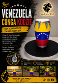 Venezuela Conga Can Koozie | 12oz Beverage Holder | Venezuelan Flag Drink Sleeve | PLA 3D Printed