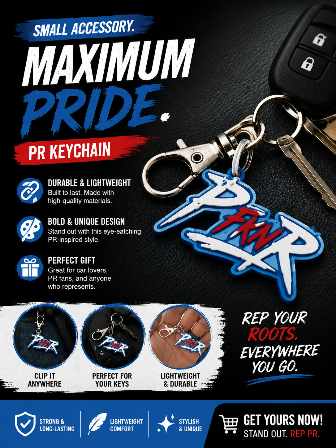 P FKN R Keychain