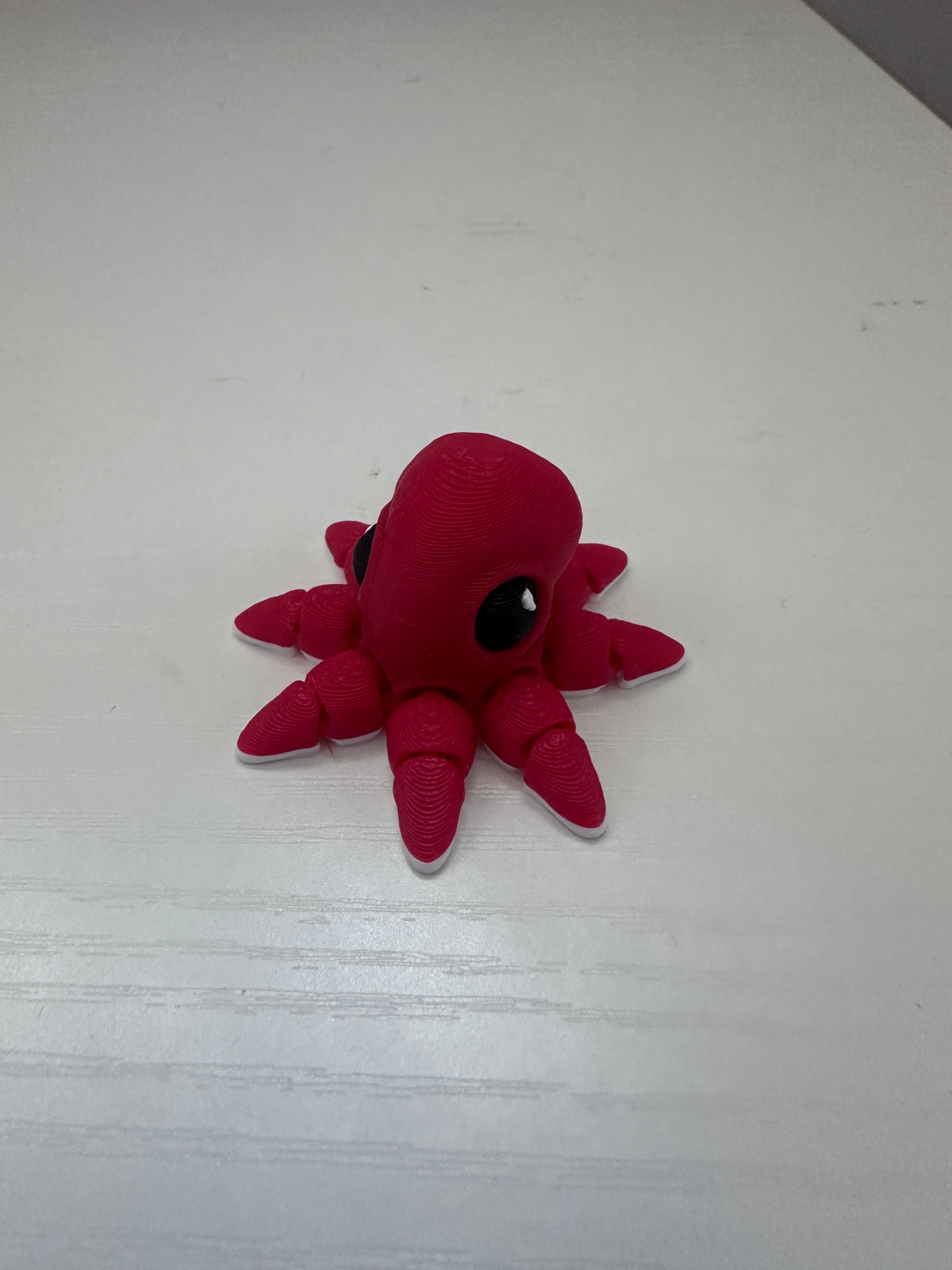 Tiny Articulated Octopus – 3D Printed Flexi Octopus | Pocket-Sized Collectible & Fidget Toy