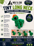 Tiny Articulated Long Neck Dinosaur – 3D Printed Flexi Dinosaur | Pocket-Sized Collectible & Fidget Toy